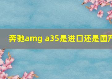 奔驰amg a35是进口还是国产